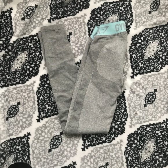 Gymshark Other - Flex Leggings-Light Grey Marl/Pale Turquoise